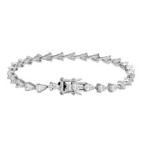 High Quality Cubic Zirconia Tennis Bracelet | Women's 925 Sterling Silver Classic Tennis Bracelet