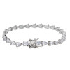 Bracciale tennis con zirconi cubici di alta qualità | Bracciale tennis classico da donna in argento sterling 925