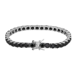 Women's Silver Tennis Bracelet | Popular Temperament Sterling Silver 925 Zircon Tennis Bracelet
