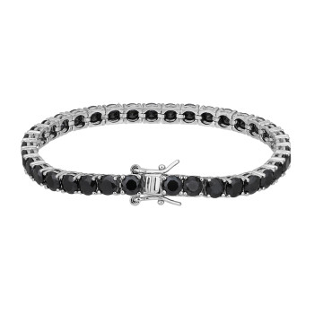 Women's Silver Tennis Bracelet | Popular Temperament Sterling Silver 925 Zircon Tennis Bracelet