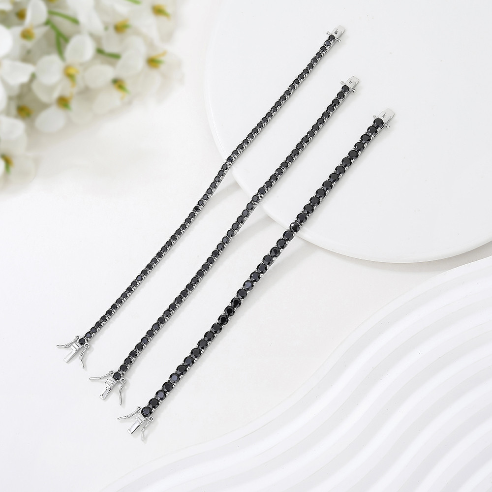Women's Silver Tennis Bracelet