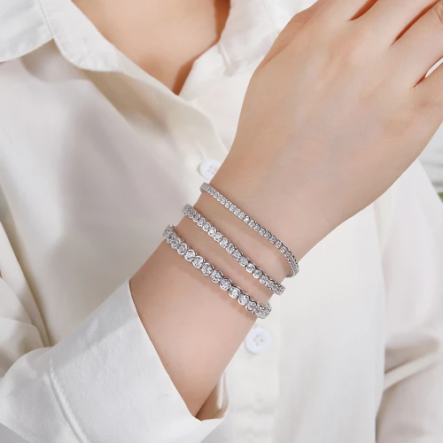 Fashion Charm Tennis Bracelet | 925 Sterling Silver Classic Women's Tennis Bracelet