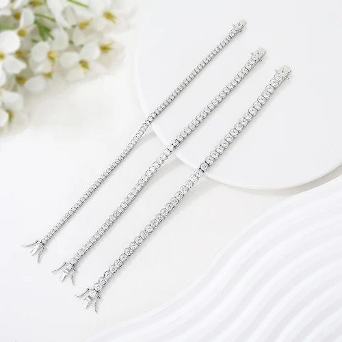 Fashion Charm Tennis Bracelet | 925 Sterling Silver Classic Women's Tennis Bracelet
