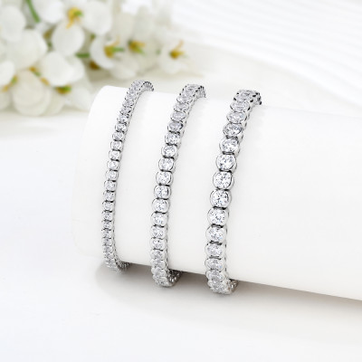 Fashion Charm Tennis Bracelet | 925 Sterling Silver Classic Women's Tennis Bracelet
