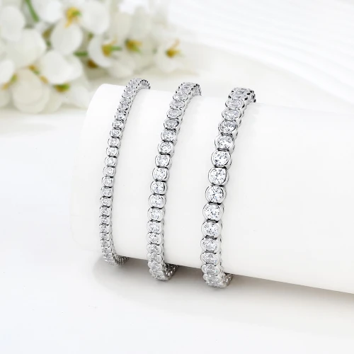 Fashion Charm Tennis Bracelet | 925 Sterling Silver Classic Women's Tennis Bracelet