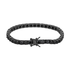 Customized Vintage Tennis Bracelets | 925 Sterling Silver Black Zircon Tennis Bracelet For Women