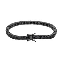 Customized Vintage Tennis Bracelets | 925 Sterling Silver Black Zircon Tennis Bracelet For Women