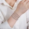 Bracciale tennis in argento sterling con zirconi cubici all'ingrosso | Bracciale tennis di bigiotteria per donna