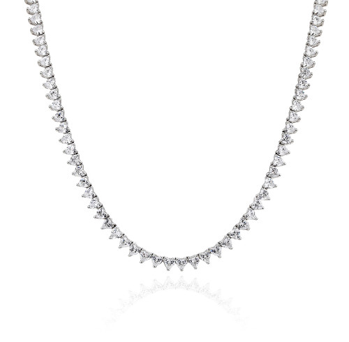 Collana da tennis all'ingrosso con zirconi cubici | Collana da tennis da donna in argento 925 di alta qualità