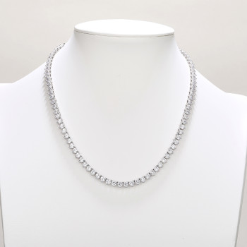 Wholesale Cubic Zirconia Tennis Necklace | 925 Silver Exquisite Women's Tennis Necklace