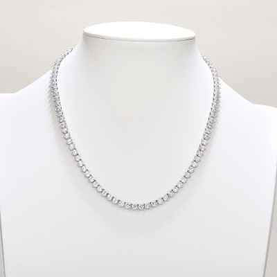 Wholesale Cubic Zirconia Tennis Necklace | 925 Silver Exquisite Women's Tennis Necklace