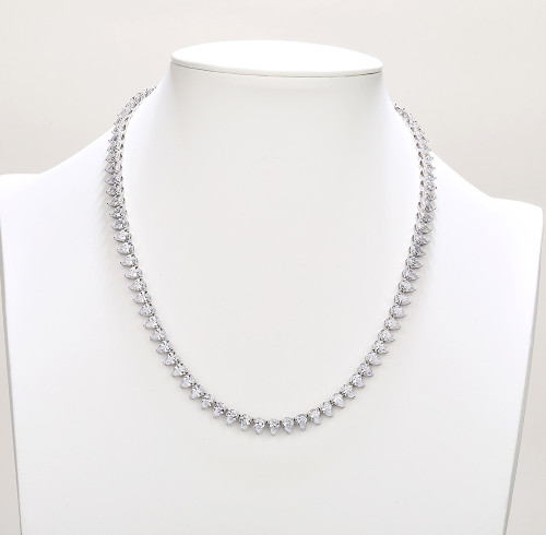 Collana da tennis personalizzata in argento sterling 925 | Collane da tennis classiche con zirconi cubici per donna