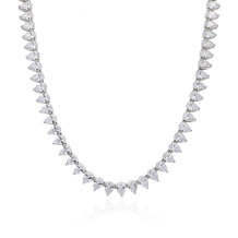 Custom 925 Sterling Silver Tennis Necklace | Classic Cubic Zirconia Tennis Necklaces For Women