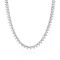 Custom 925 Sterling Silver Tennis Necklace | Classic Cubic Zirconia Tennis Necklaces For Women
