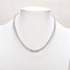 Collana da tennis popolare all'ingrosso in argento sterling | Collana da tennis semplice con zirconi per donna