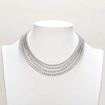 Manufacturer Customized Women's Tennis Necklace | Luxury 925 Sterling Silver Tennis Necklace