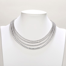 Fashion Classic Zircon Tennis Necklace | 925 Sterling Silver Women's Tennis Necklace