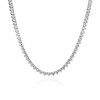 Collana da tennis classica alla moda con zirconi | Collana da tennis da donna in argento sterling 925