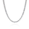 Collana da tennis classica alla moda con zirconi | Collana da tennis da donna in argento sterling 925