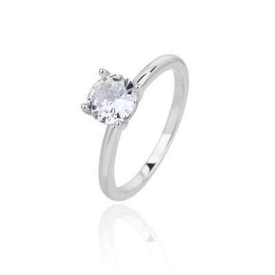 Custom Women's 925 Silver Wedding Rings | Exquisite Zircon Sterling Silver Ring Jewelry