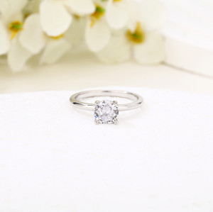 Alianças de casamento personalizadas em prata 925 para mulheres | Joias requintadas em prata esterlina com zircônia