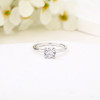 Anillos de boda personalizados de plata 925 para mujer | Exquisitos anillos de plata de ley con circonitas