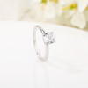 Anillos de boda personalizados de plata 925 para mujer | Exquisitos anillos de plata de ley con circonitas