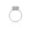 Anillo de compromiso de boda personalizado en plata de ley 925 | Anillo de circonitas de lujo para mujer