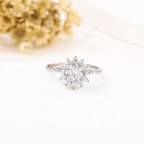 Custom 925 Sterling Silver Wedding Engagement Ring | Light Luxury Zircon Ring For Women