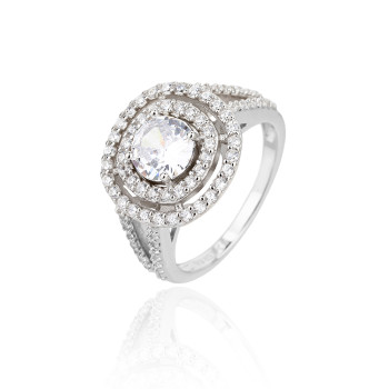 New Produce Zircon Women's 925 Silver Ring | Exquisite Vintage Silver Engagement Ring