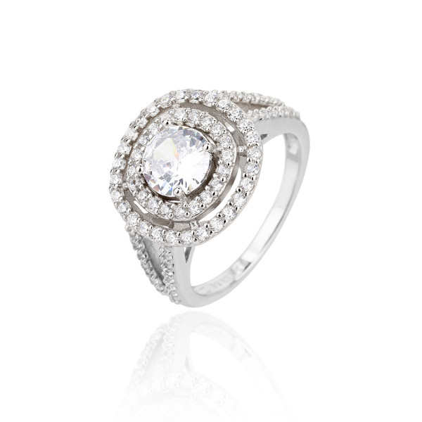 New Produce Zircon Women's 925 Silver Ring | Exquisite Vintage Silver Engagement Ring