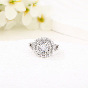 New Produce Zircon Women's 925 Silver Ring | Exquisite Vintage Silver Engagement Ring