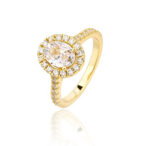 Wholesale Classic 18k Women's 925 Sterling Silver Rings |Luxury Engagement Wedding Rings