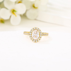 Anéis de prata esterlina 925 clássicos 18k para mulheres | Alianças de noivado e casamento de luxo