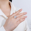 Exquisitos anillos de plata de ley 925 con circonitas cúbicas | Anillos de compromiso clásicos para mujer