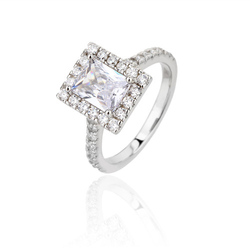 Exquisite 925 Sterling Silver Cubic Zirconia Rings | Classic Engagement Rings For Women