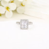 Exquisitos anillos de plata de ley 925 con circonitas cúbicas | Anillos de compromiso clásicos para mujer