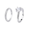 Anelli di coppia personalizzati in argento sterling 925 | Raffinati set di anelli di fidanzamento per coppie