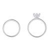 Anelli di coppia personalizzati in argento sterling 925 | Raffinati set di anelli di fidanzamento per coppie