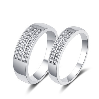 Wholesale Zircon Couple Engagement Rings | 925 Sterling Silver Personalized Couple Rings