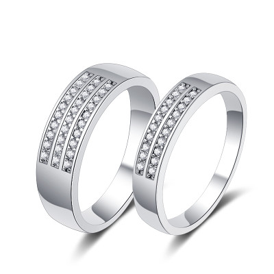 Wholesale Zircon Couple Engagement Rings | 925 Sterling Silver Personalized Couple Rings