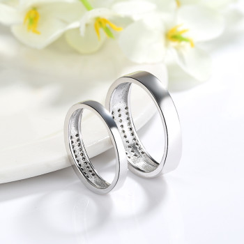 Wholesale Zircon Couple Engagement Rings | 925 Sterling Silver Personalized Couple Rings