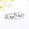 Anillos de boda para parejas en plata de ley 925 | Anillos de compromiso sencillos y a la moda para parejas