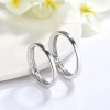 Anillo de pareja de plata 925 personalizado por el fabricante | Juego de anillos de boda clásicos de alta calidad