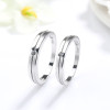 Anillo de pareja de plata 925 personalizado por el fabricante | Juego de anillos de boda clásicos de alta calidad