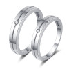 Anillo de pareja de plata 925 personalizado por el fabricante | Juego de anillos de boda clásicos de alta calidad