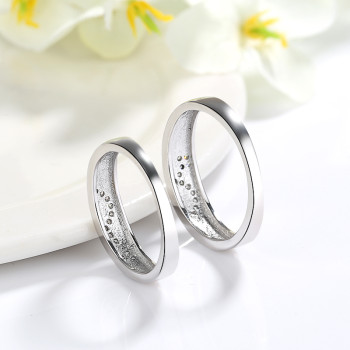 Wholesale Personalized Engagement Couple Rings | 925 Silver Wedding Rings For Couples