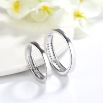 Wholesale Wedding Simple Couple Ring | S925 Sterling Silver Ring Designs For Couples