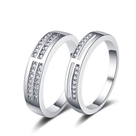 Wholesale Wedding Simple Couple Ring | S925 Sterling Silver Ring Designs For Couples