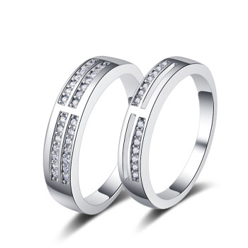 Wholesale Wedding Simple Couple Ring | S925 Sterling Silver Ring Designs For Couples